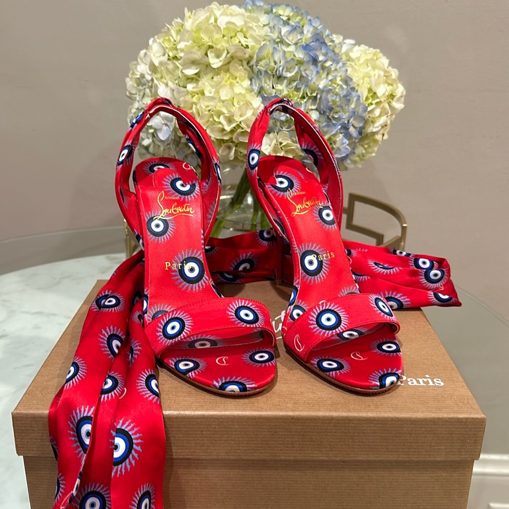 ❌SOLD❌ Christian Louboutin Greekaba du Desert Ankle Wrap Sandal